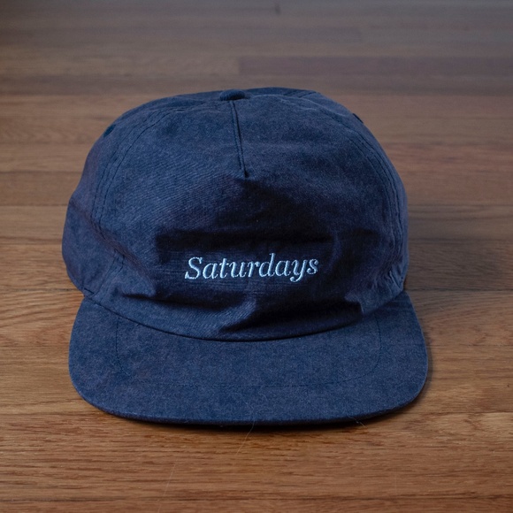 SATURDAYS NYC SNAPBACK HAT NAVY BLUE - Picture 1 of 2